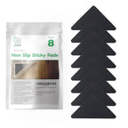 Ledgebay Rug Pad Grippers for Area Rugs - Multi Pack Reusable, No Skid, Washable, Anti-Slip, Rug Pad Gripper for Hardwood Floors