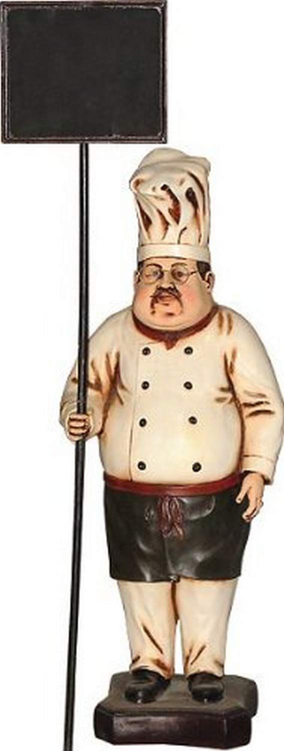 Afd Home Chef With Chalkboard Statue Restaurant Kitchen Decor