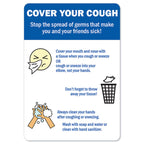 Signmission Osha Notice Sign - Cover Your Cough 2 | Peel And Stick Wall Graphic | Protect Your Business, Class Room, Office & In