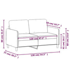 vidaXL Light Gray 2-Seater Sofa - Breathable Fabric Upholstery, Thickly Padded Seat, Armrests & Back Pillows, Modern Design, Plywood & Metal Frame Construction, Easy Assembly - Living Room Furniture