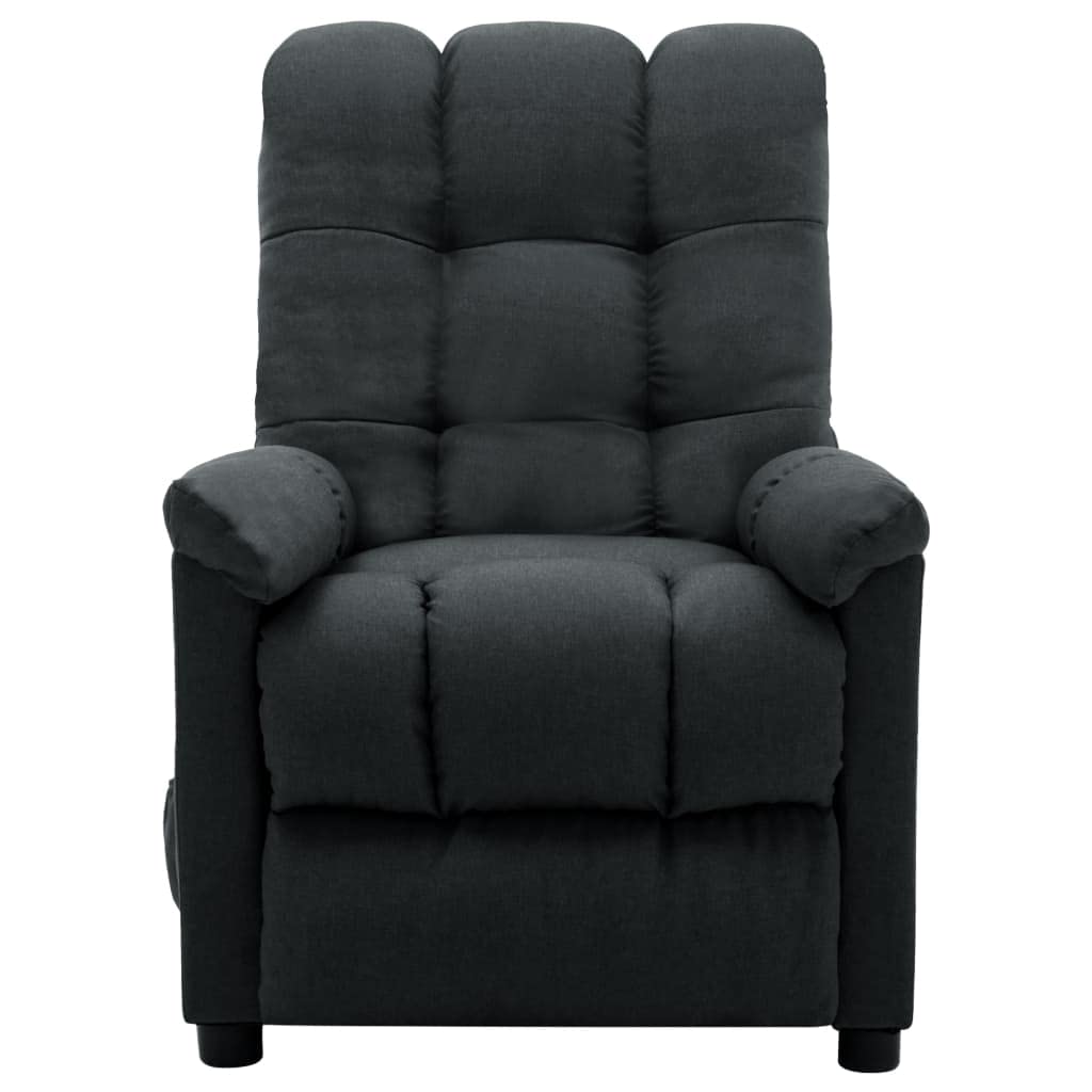 Vidaxl Massage Recliner Dark Grey Fabric