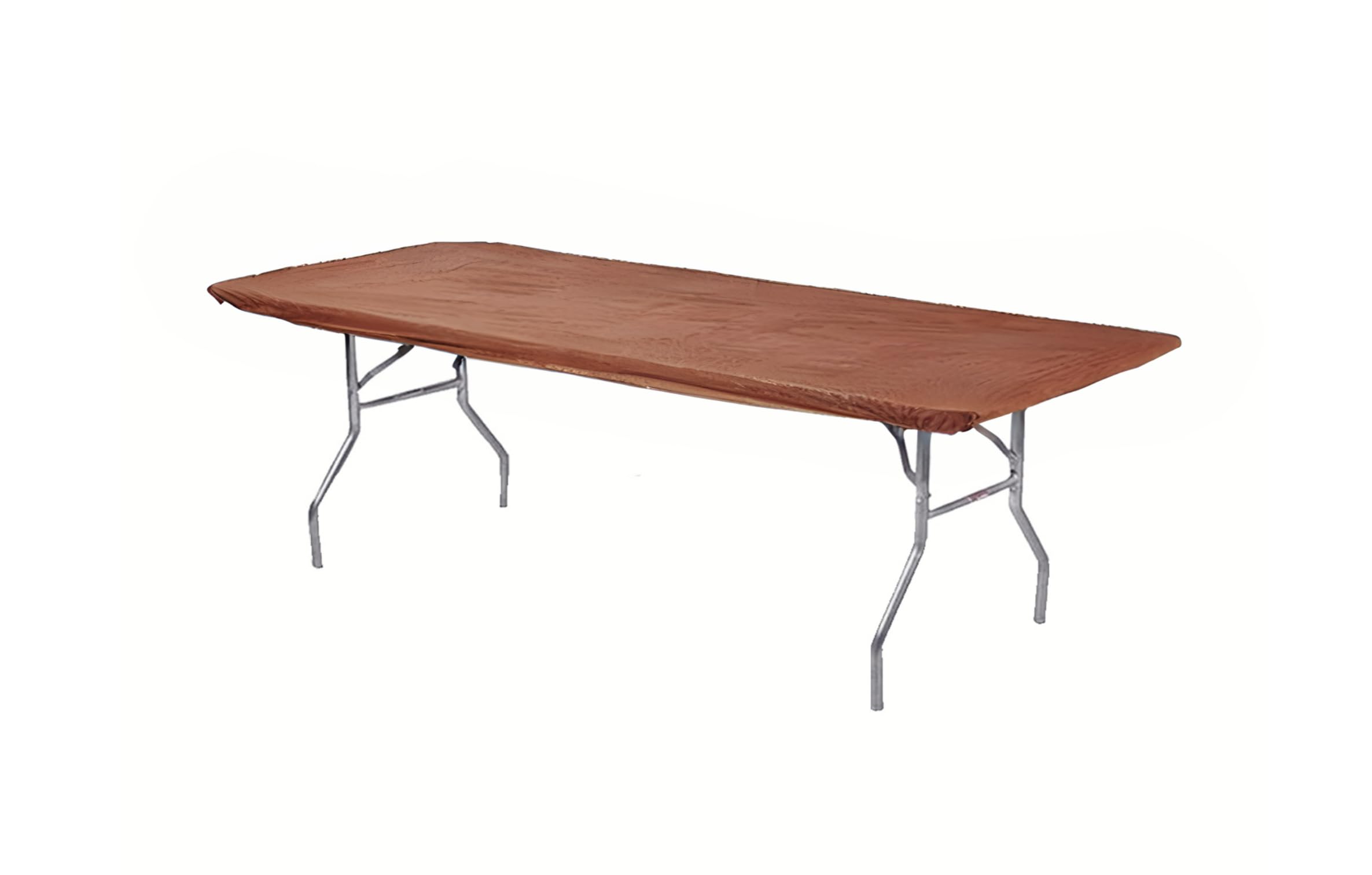Kwik-Covers 6' Rectangle Plastic Table Covers 30' X 72', Bundle Of 5 (Brown)