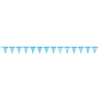 Snowflake Happy Holidays Paper Flag Banner - 14 Ft, Blue, 1 Pc