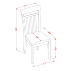 East West Furniture Henley 5 Piece Set Includes a Rectangle Dining Room Table with Pedestal and 4 Linen Fabric Upholstered Kitchen Chairs, 42x72 Inch, HECA5-CAP-C