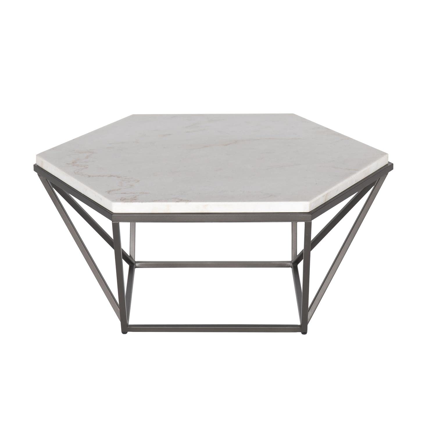 Steve Silver Co Corvus White Marble Top Coffee Table