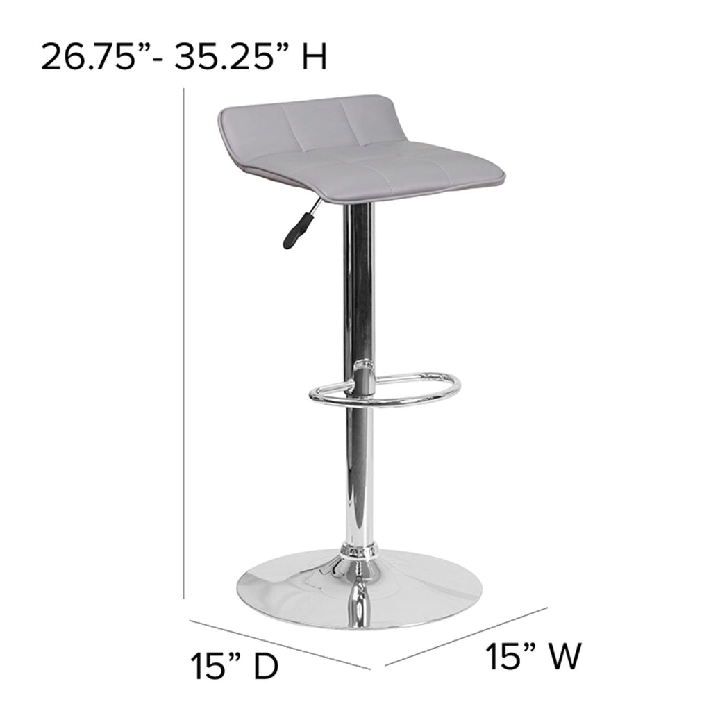 Flash Furniture Carmel Series 24" High Transitional Walnut Counter Height Stool With Nail Trim In Black Leathersoft