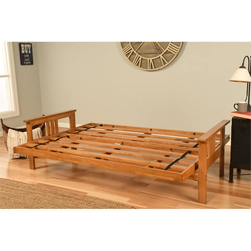 Kodiak Furniture Monterey Butternut Sofa with Suede Peat Tan Mattress