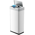 TLSUNNY 18.5 Gallon Motion Sensor Trash Can,Touchless Automatic Garbage Can,Brushed Stainless Steel Smart Bin,with Bag Holder,So