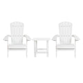 Flash Furniture 2 Pack Commercial All-Weather Poly Resin Folding Adirondack Chair with Side Table