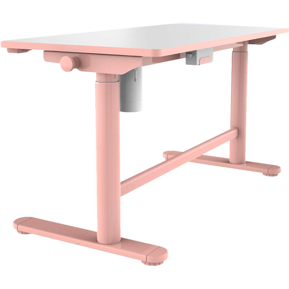 20-in. Wide Pink Electric Stand or Sit Desk for Children with Adjustable Height for School, Crafts, and Writing Stations