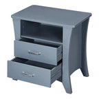 Acme Colt 2-Drawer Wooden Nightstand in Gray