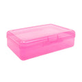 Ykimok Large Capacity Clear Pencil Box, Pencil Case, Plastic Pencil Boxes, Stackable Design, Supply Boxes For School Classroom,1