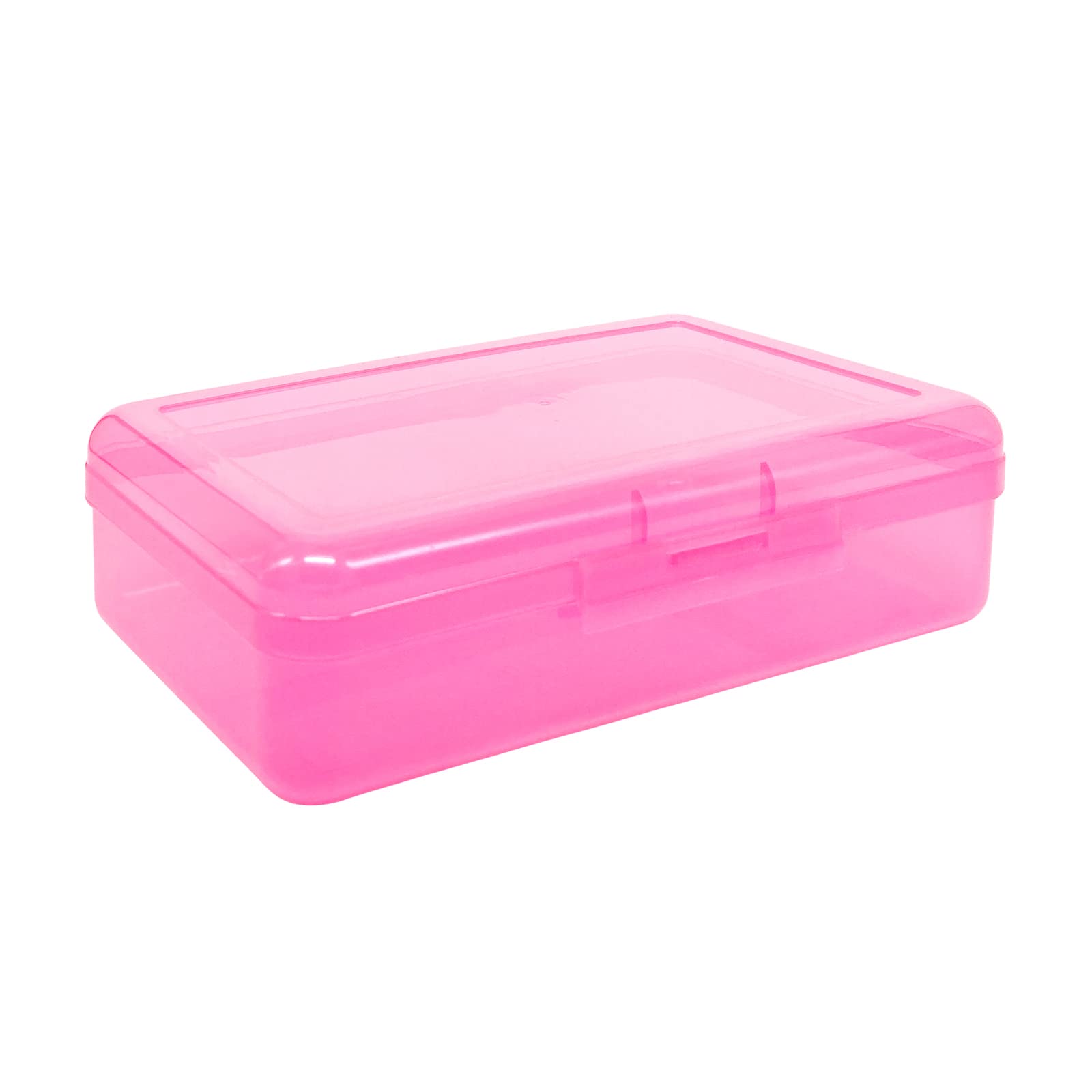 Ykimok Large Capacity Clear Pencil Box, Pencil Case, Plastic Pencil Boxes, Stackable Design, Supply Boxes For School Classroom,1