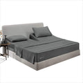 Sgi Bedding 28' Queen Split Top Flex Head Sheet Set 1800 Microfiber Threads Flex Top Sheet For Adjustable Bed 4 Pcs Sheet Set 1