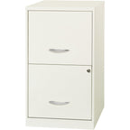 Lorell 2-Drawer File Cabinet, White, 14.2 x 18 x 24.5 - Compact Storage Solution for Home or Office