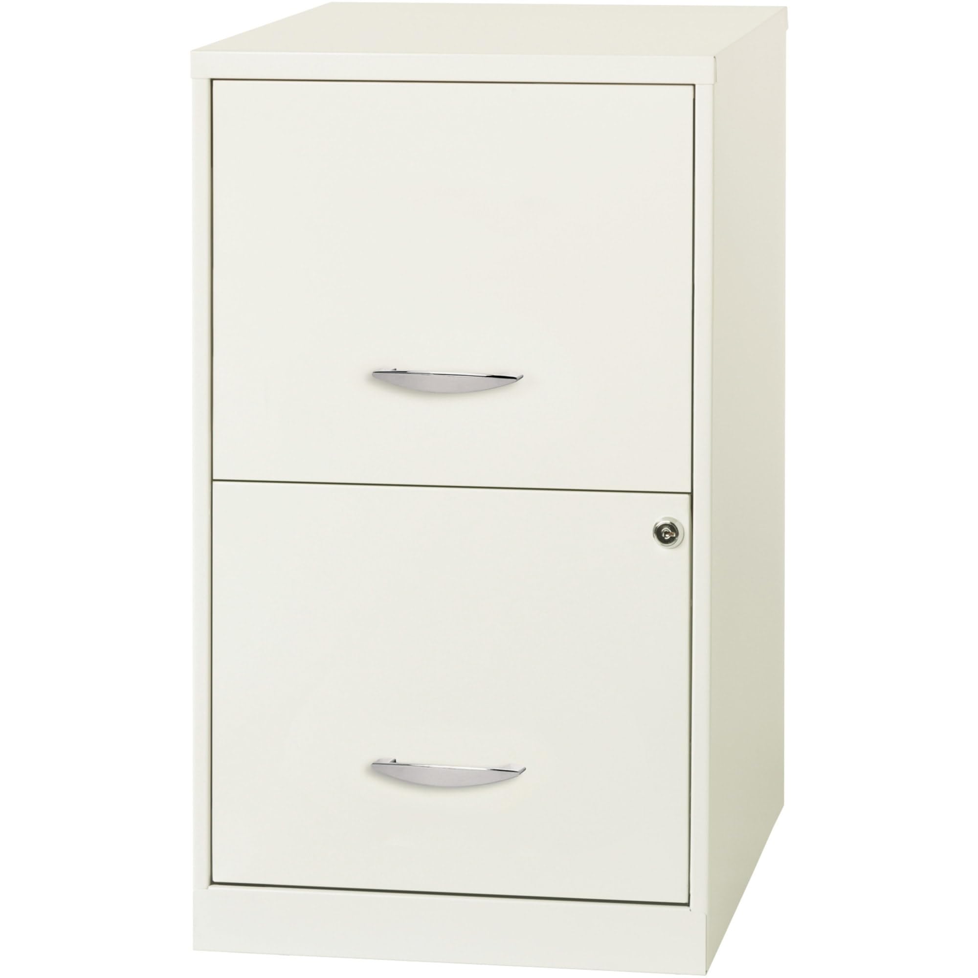 Lorell 2-Drawer File Cabinet, White, 14.2 x 18 x 24.5 - Compact Storage Solution for Home or Office