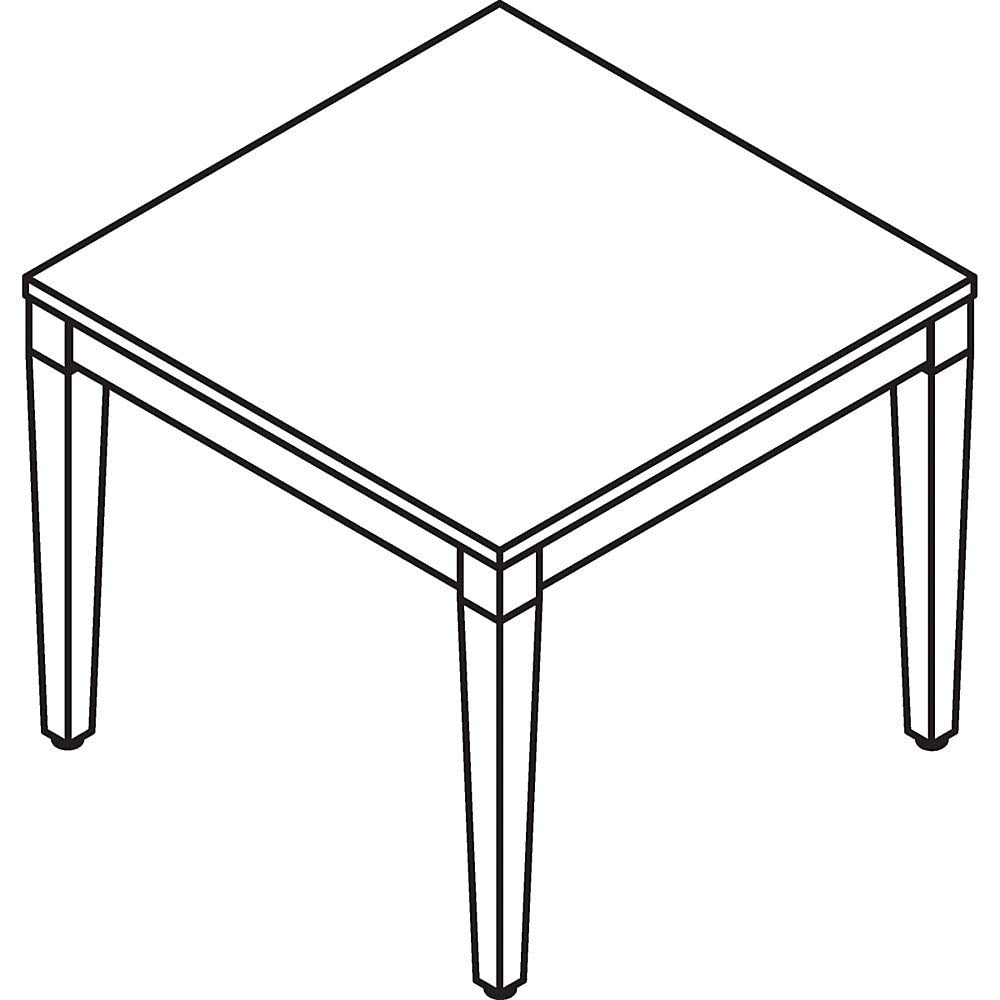 Lorell Mahogany Finish Solid Wood Corner Table