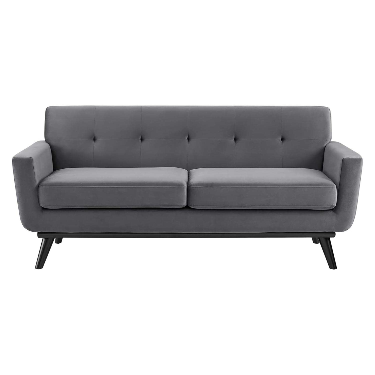 Modway Engage Performance Velvet Loveseat with Gray Finish EEI-5599-GRY