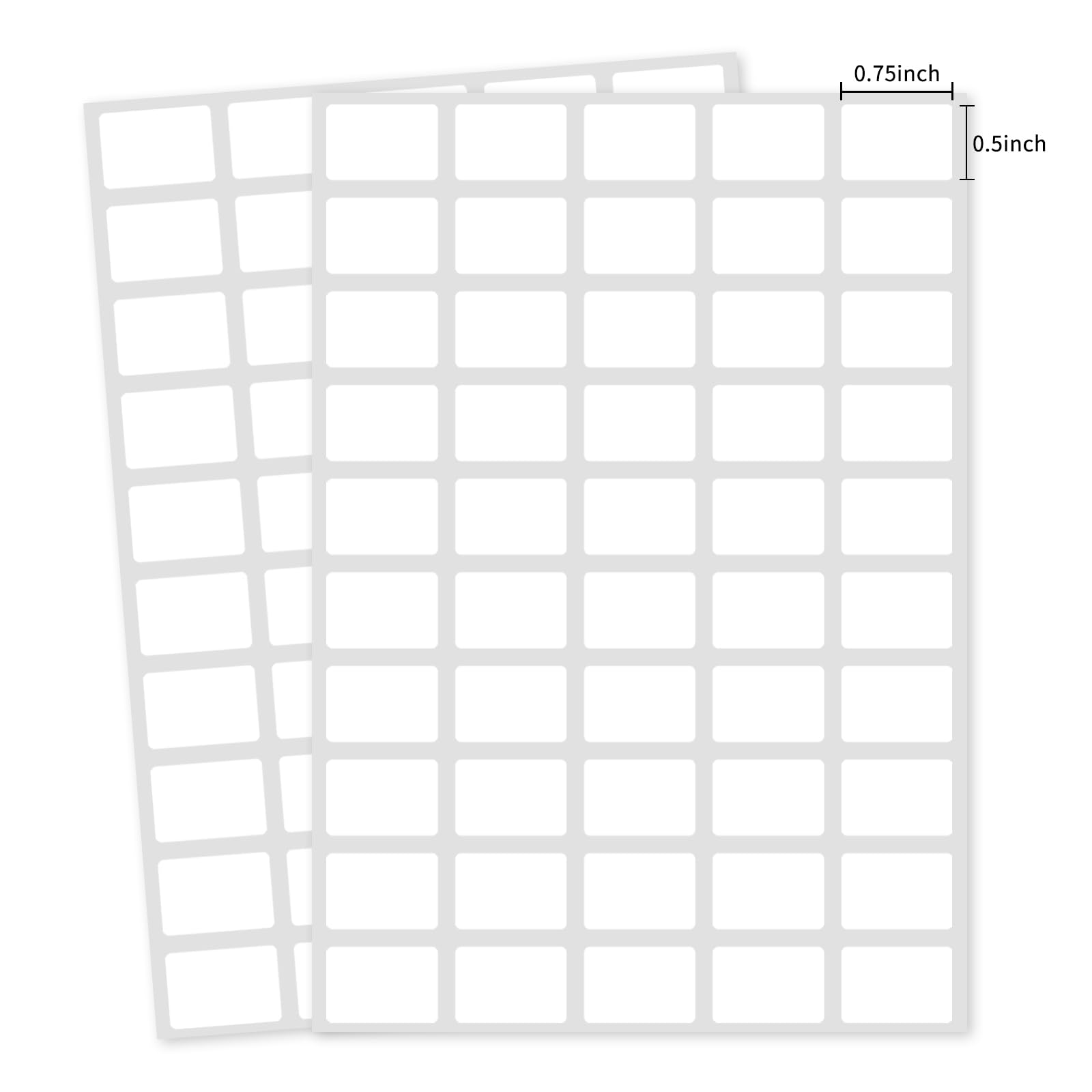 Yeachlaing Multi-Use Removable Labels, 1/2' X 3/4',1000 Pcs Blank Labels Total,Water/Oil/Tear Resistant/Ink Won'T Smudge No Re