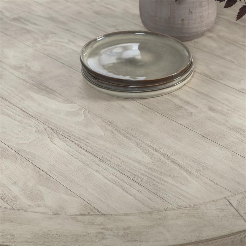 Kosas Home Quincy 55&Quot; Round Solid Pine Wood Dining Table In Nordic Ivory