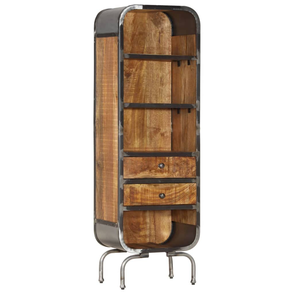 vidaXL Solid Wood Highboard - Mango Wood Storage Cabinet in Brown - Unique Rustic Style Stand with Ample Storage Space