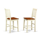 East West Furniture YAVN3-WHI-W 3 Piece Kitchen Counter Set for Small Spaces Contains a Rectangle Dining Table and 2 Dining Room Chairs, 30x48 Inch, Buttermilk & Cherry