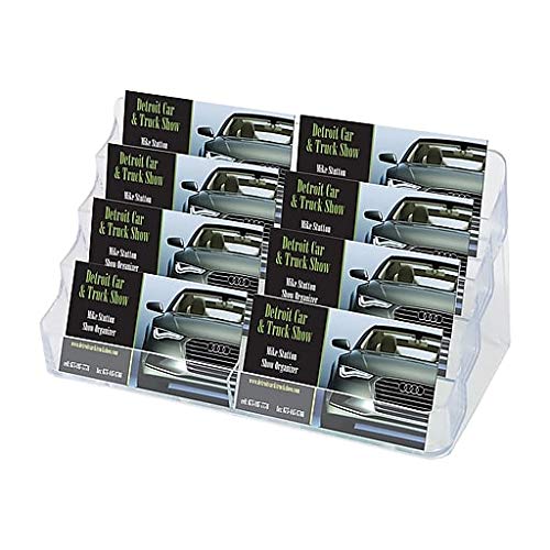 1Intheoffice Business Card Stand, Business Card Holders Display, 8 Pocket Multiple Business Card Display, 400 Card Capacity