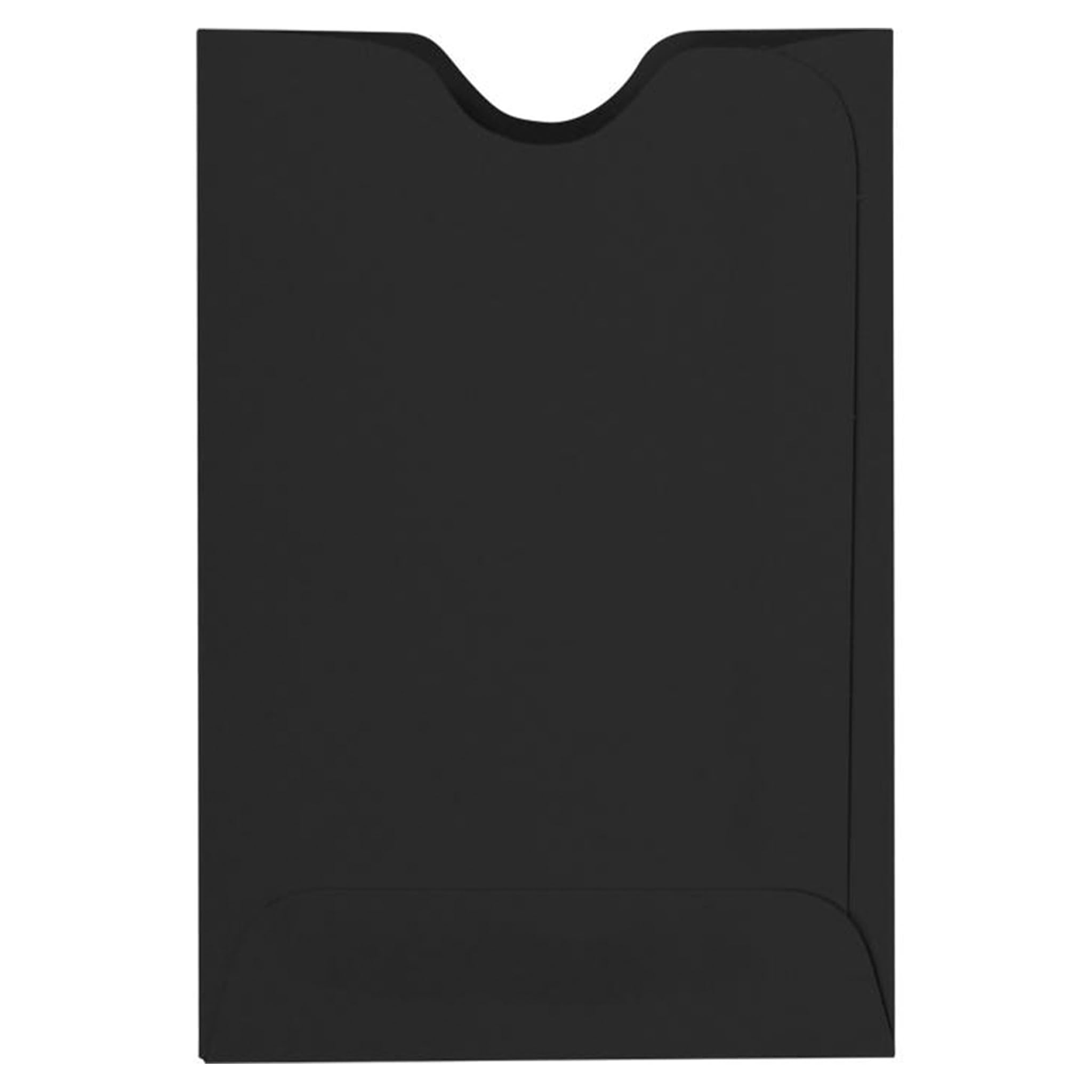 Luxpaper Credit Card Sleeves | 2 3/8' X 3 1/2' | Midnight Black | 80Lb. Text | 500 Qty