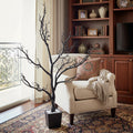 48 Black Artificial Manzanita Tree In Black Planter Pot