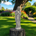 32 Gray Polyresin Virgin Mary Outdoor Statue