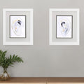 Set Of Two Oyster Shell White Framed Print Wall Art