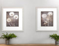 Set Of Two Dandelion White Framed Print Wall Art
