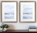 Set Of Two Cirrus Cloud Beach Silver Framed Print Wall Art