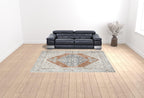 HomeRoots 521713 9 x 12 ft. Oriental Power Loom Distressed Rectangle Area Rug Gray