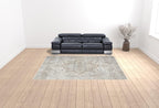 HomeRoots 521718 9 x 12 ft. Gray Oriental Power Loom Area Rug