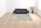HomeRoots 521722 9 x 12 ft. Gray Oriental Power Loom Area Rug