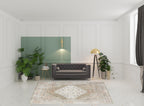 HomeRoots 521733 8 x 10 ft. Sage Oriental Power Loom Distressed Washable Area Rug
