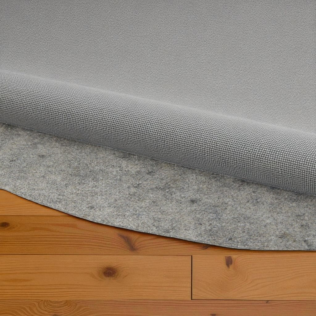 5 Round Gray Non Slip Rug Pad