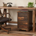 30 Dark Brown Solid Wood Three Drawer Live Edge Filing Cabinet