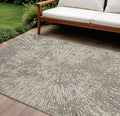 9 X 12 Gray And Ivory Abstract Area Rug