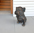 16 Antiqued Bronze Bulldog Outdoor Statue
