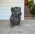16 Black Polyresin Dog Outdoor Statue