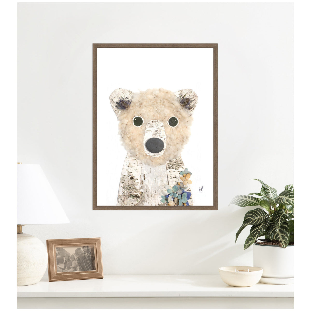 Polar Bear by Madeline Jeppesen Framed Canvas Wall Art Print