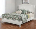White Solid Wood King Bed Frame