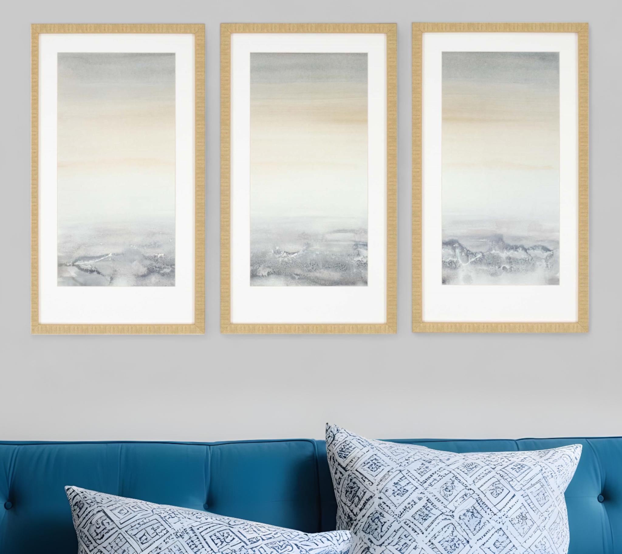 Set Of Three Sable Island Gold Framed Print Wall Art