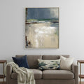 Abstract Landscape Silver Floater Frame Print Wall Art
