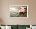 Roseate Spoonbill Silver Framed Print Wall Art