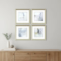 Set Of Four A Glimpse Silver Framed Print Wall Art