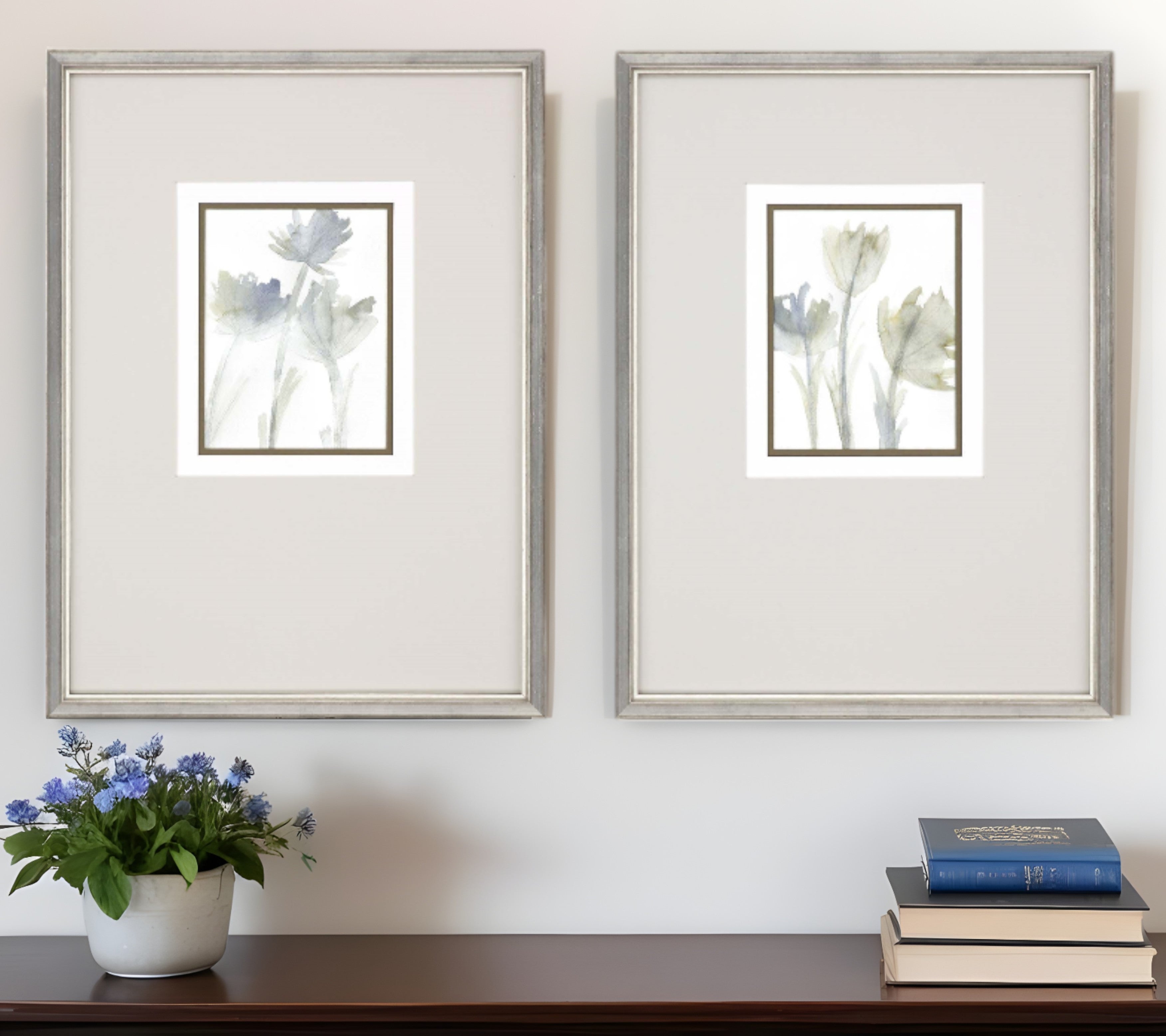 Set Of Two Piece of Home Silver Framed Print Wall Art