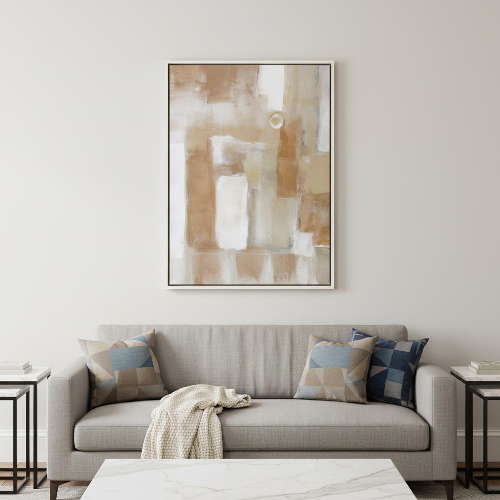Established Grounds I White Floater Frame Print Wall Art